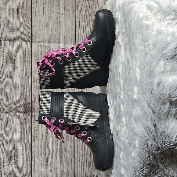 Sorel Lexie Wedgie Black/White Waterproof Winter Boots, Little Girls Size 1, NWT - Picture 8 of 11